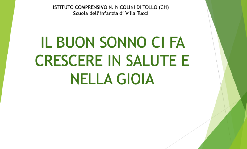 Il Buon Sonno Fa Crescere in Salute e nella Gioia 